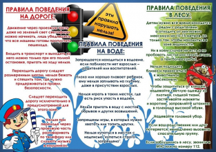 Правила поведения на дороге, на воде, в лесу